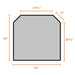 ComfortBilt Pellet Stove Flat Wall Hearth Pad Dimensions