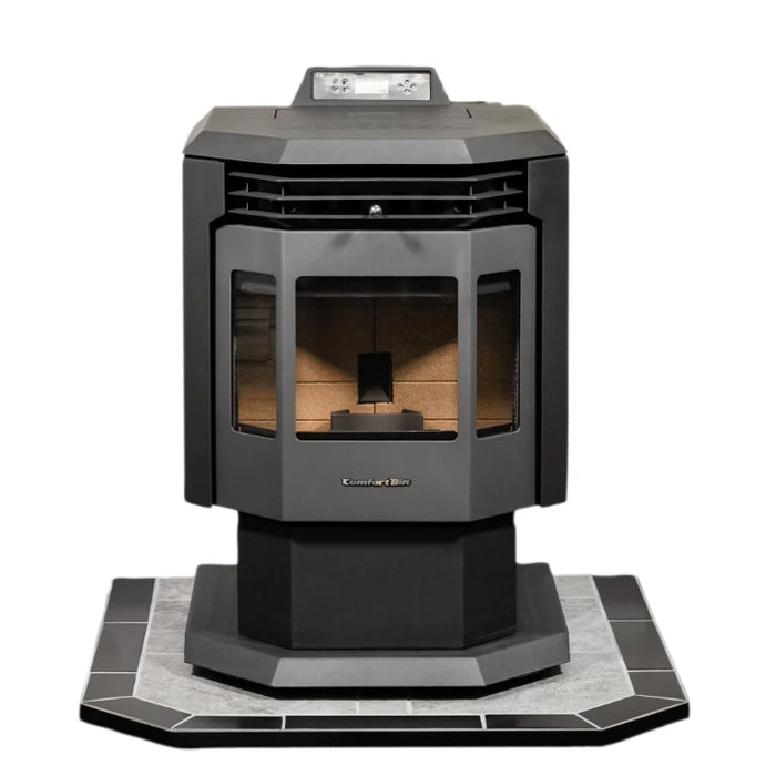 ComfortBilt Pellet Stove Flat Wall Hearth Pad – Winter Shadow with ComfortBilt Stove