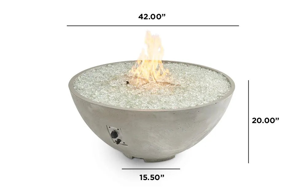 The Outdoor Greatroom Company 42-inch Cove Edge Round Gas Fire Pit Bowl