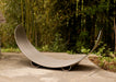 Fire Pit Art Stainless Steel Crescent Log Rack stainless steel firewood rack