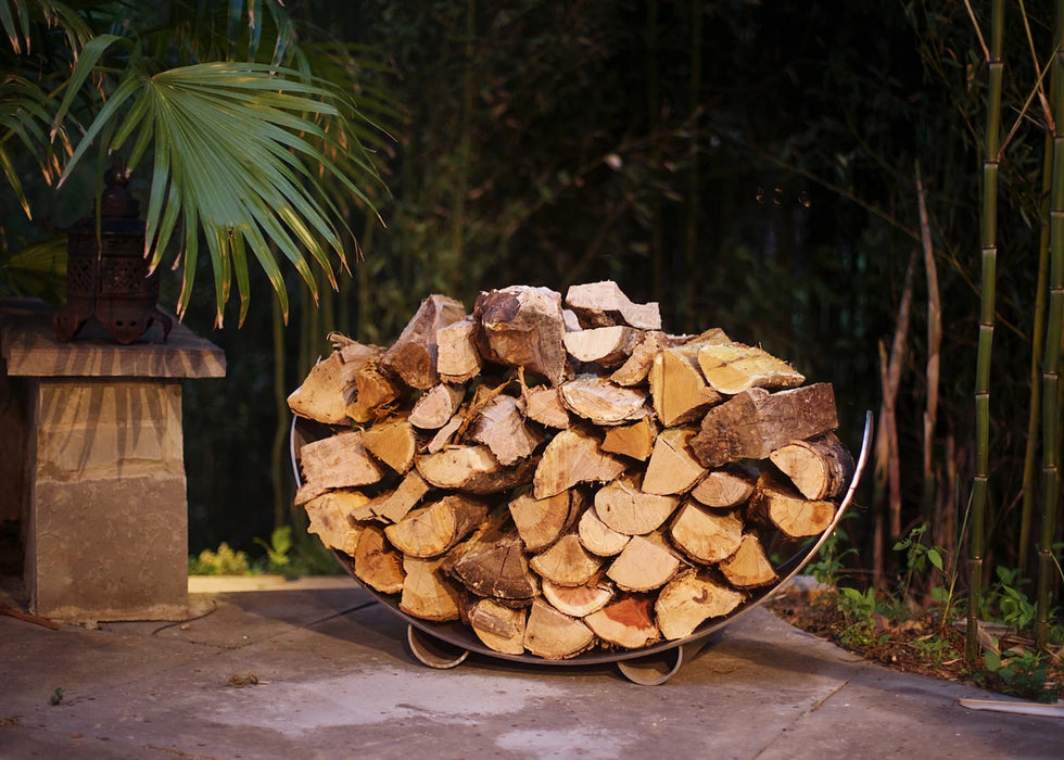 Stainless Steel Crescent Log Rack