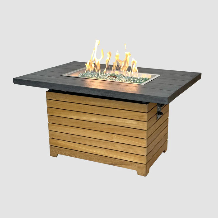 The Outdoor Greatroom Company 42-inch Darien Rectangular Gas Fire Pit Table