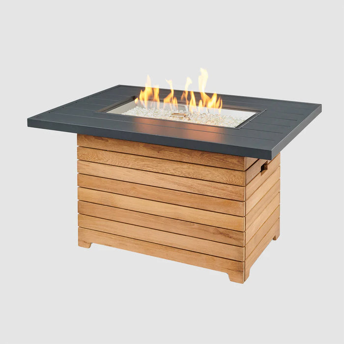 The Outdoor Greatroom Company 42-inch Darien Rectangular Gas Fire Pit Table