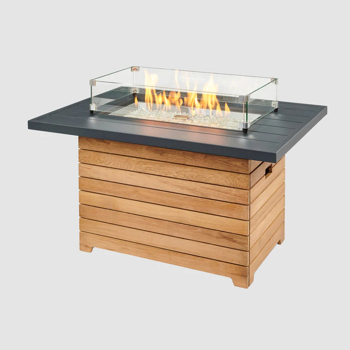 The Outdoor Greatroom Company 42-inch Darien Rectangular Gas Fire Pit Table