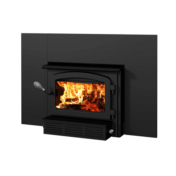 Drolet Escape 1500-I Wood-Burning Fireplace Insert with Trio 35' Venting Package