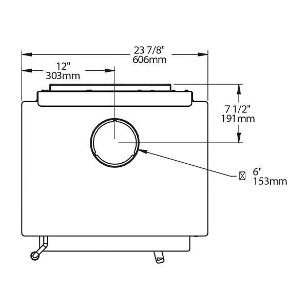 Drolet Deco II Wood Stove Top Down Dimensions