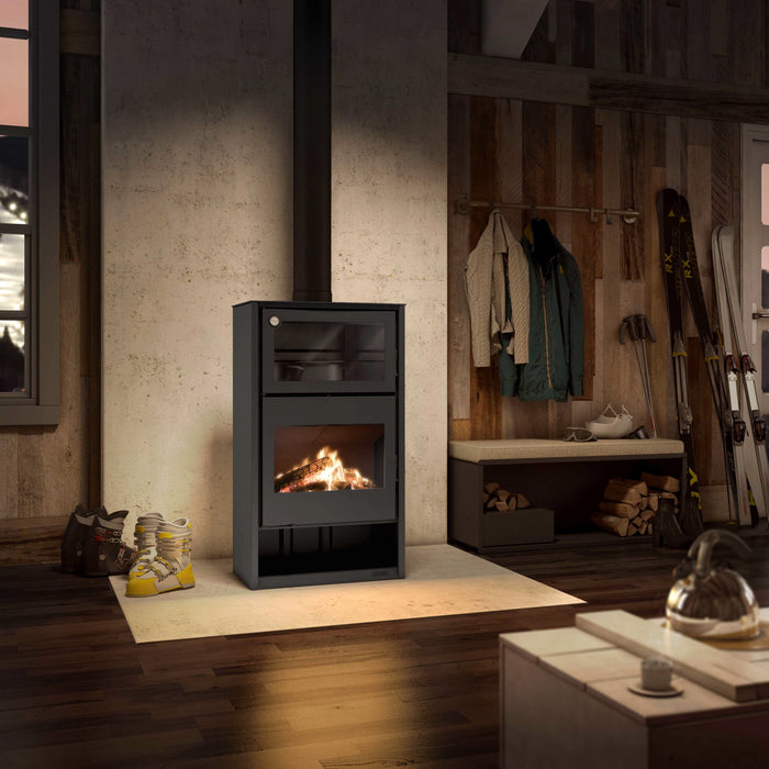 Drolet Atlas Wood Burning Cookstove Lifestyle Image