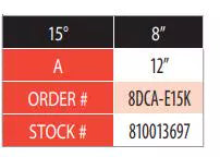 DuraVent DuraChimney II 15-Degree Elbow Kit Dimensions