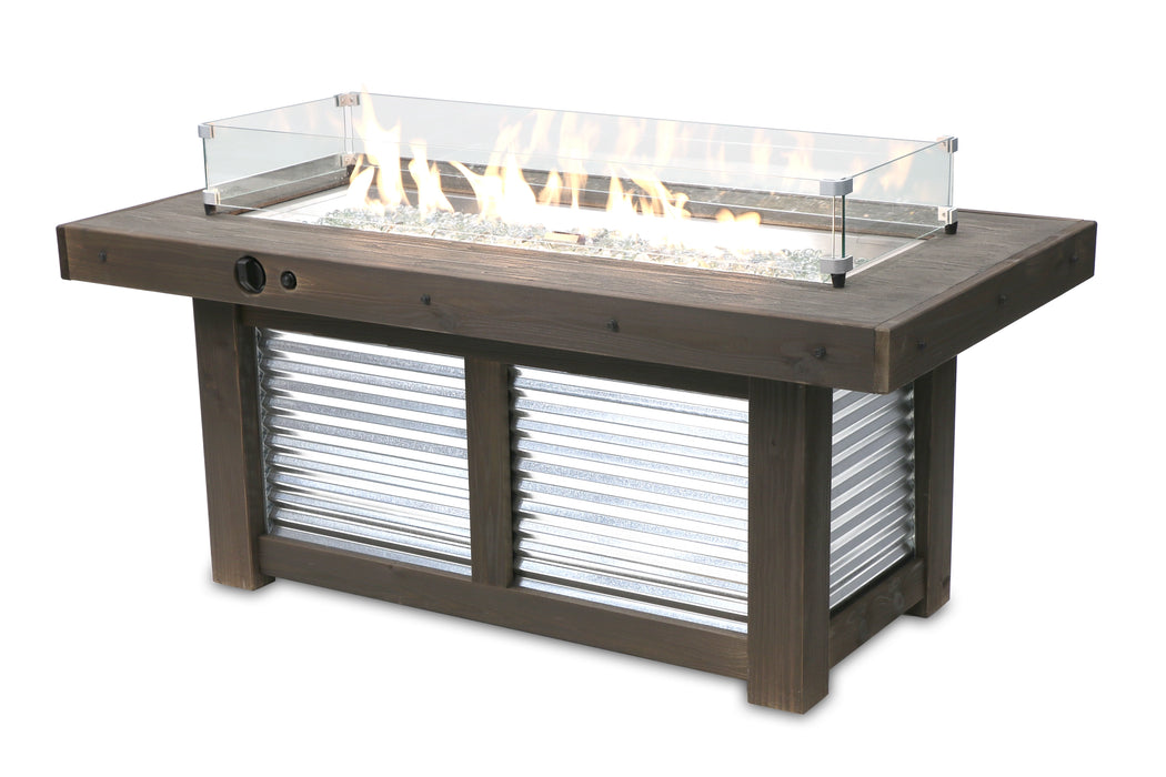 The Outdoor Greatroom Denali Brew Linear Fire Table