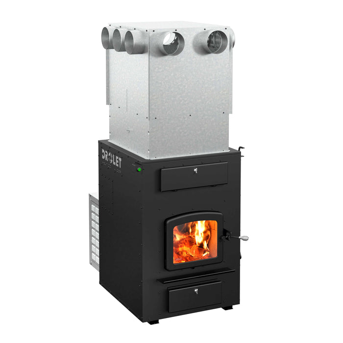Drolet Heat Commander II Wood Burning Furnace - Left Side