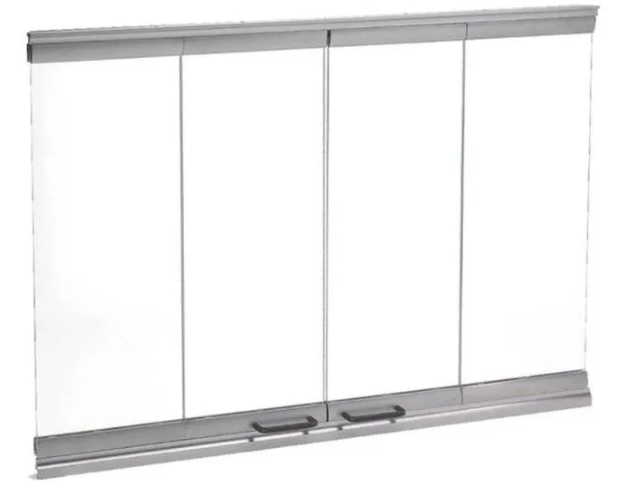 HHT Bi-Fold Glass Doors for Majestic Sovereign Fireplace with Stainless Steel Trim