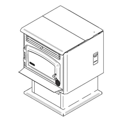 Drolet Eco-55 Pellet Stove with Ground Floor Kit