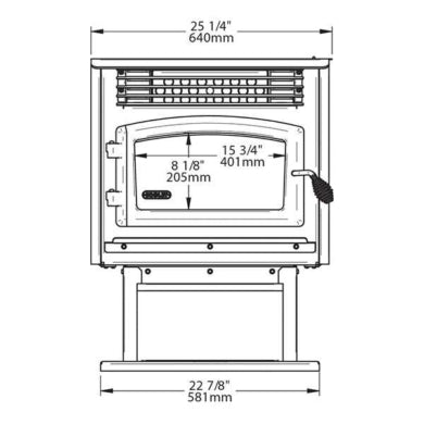 Drolet Eco-55 Pellet Stove with Ground Floor Kit