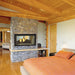Majestic Designer See-Through Wood Fireplace in Bedroom