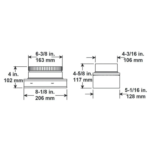 HHT DVP to SLP Adapter Converts 8 Inch to 6-5/8 Dimensions