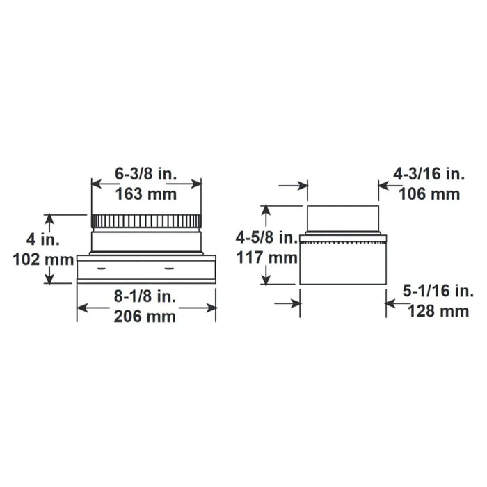 HHT DVP to SLP Adapter Converts 8 Inch to 6-5/8 Dimensions