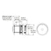 HHT Horizontal High Rise Termination Cap, Glass Termination Base, DVP Pipe Dimensions