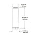 HHT DVP to SLP 24" (640mm) Pipe Length Adapter Dimensions