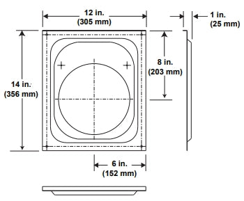 HHT DVP Wall Firestop Dimensions