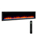 SimpliFire 72" Allusion Platinum Electric Fireplace