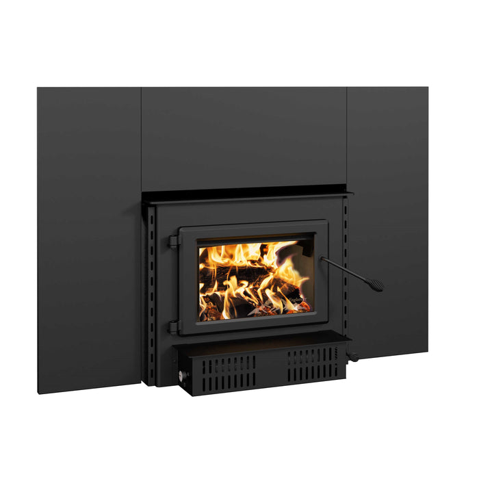 Englander 300-I Wood-Burning Fireplace Insert Left Side View