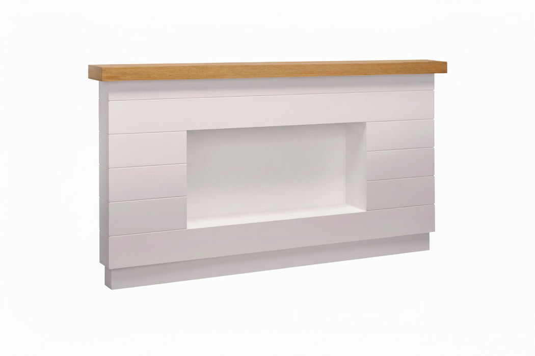 SimpliFire Modern Farmhouse Boyd Build-Out Kit for Allusion Platinum Electric Fireplace