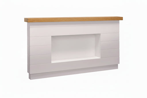 SimpliFire Modern Farmhouse Boyd Build-Out Kit for Allusion Platinum Electric Fireplace