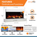 SimpliFire Format Wall-Mounted Electric Fireplace: 43" Mantel