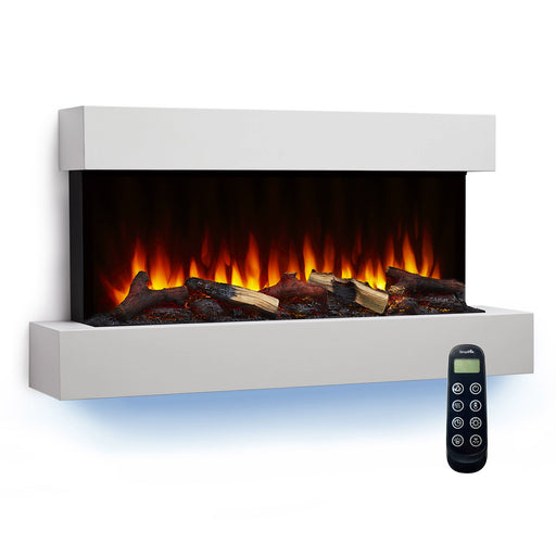 SimpliFire Format Wall-Mounted Electric Fireplace with 43" Mantel