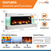 SimpliFire Format Wall-Mounted Electric Fireplace: 50" Mantel