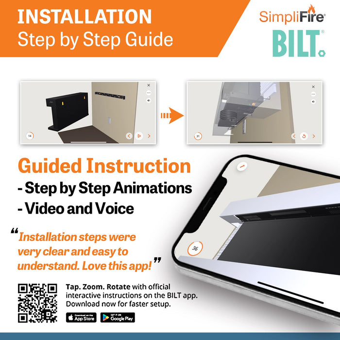 SimpliFire Format Wall-Mounted Electric Fireplace: Easy Installation