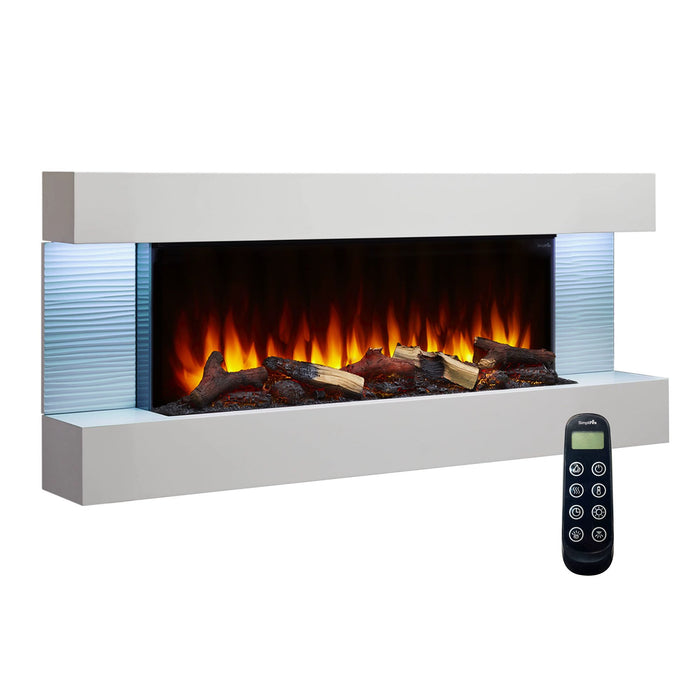 SimpliFire Format Wall-Mounted Electric Fireplace with 50" Mantel