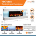SimpliFire Format Wall-Mounted Electric Fireplace: 60" Mantel