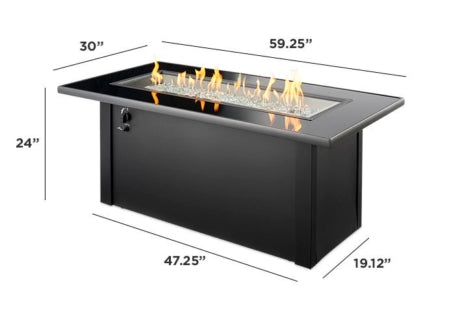 The Outdoor Greatroom Company Monte Carlo Linear Gas Fire Pit Table