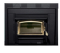 Buck Stove Model 74 Zero-Clearance Non-Catalytic Wood-Burning Fireplace Insert with Gold Door Trim - Front View