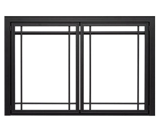 SimpliFire Electric Fireplace Insert Operational Mission Doors