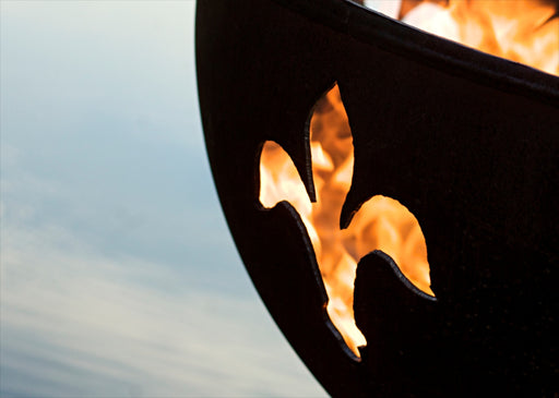 Fire Pit Art Fleur de Lis outdoor fire pit