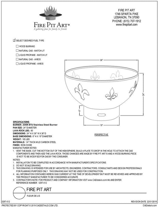 Fleur de Lis Fire Pit