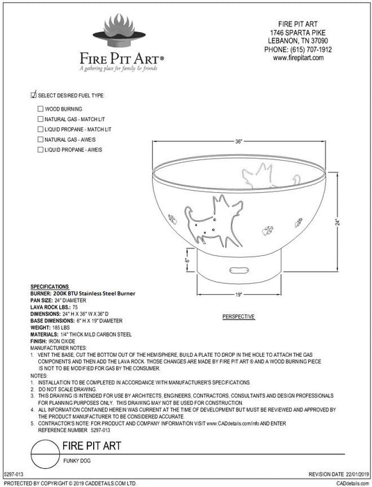 Funky Dog Fire Pit