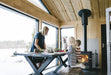 Hearthstone Stoves Green Mountain 40 Wood Stove at Dinner Time