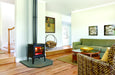 Hearthstone Stoves Green Mountain 60 Freestanding Wood Stove in a Cozy Living Room