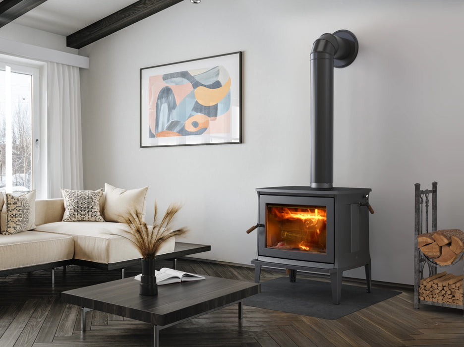 Hearthstone Green Mountain 80 Wood Stove in Modern Living Room