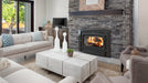 Hearthstone Stoves Green Mountain 90 Wood-Burning Fireplace Insert with Matte Black Finish in Living Room