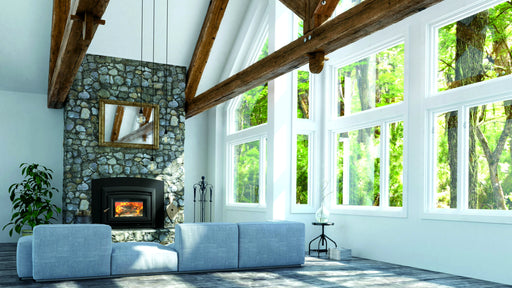 Hearthstone Stoves Green Mountain 70 Wood Insert in Customer's Living Room