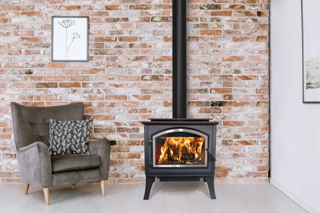 Empire Stove Gateway 2300 Wood Stove next to chair