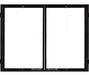HHT Bi-Fold Glass Doors with Black Trim for Majestic Ashland Fireplace