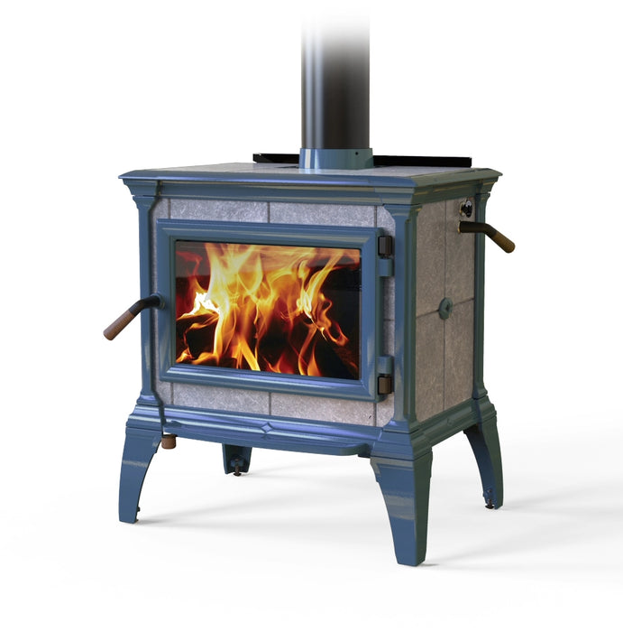 Hearthstone Heritage Wood Stove with Seafoam Finish