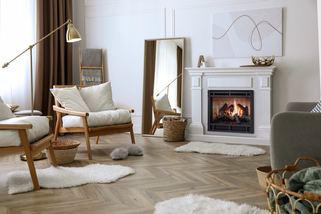 SimpliFire Inception Electric Fireplace with Halston Front