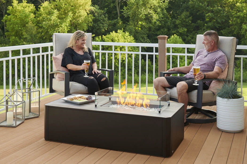 The Outdoor Greatroom Company Kinney Rectangular Gas Fire Pit Table