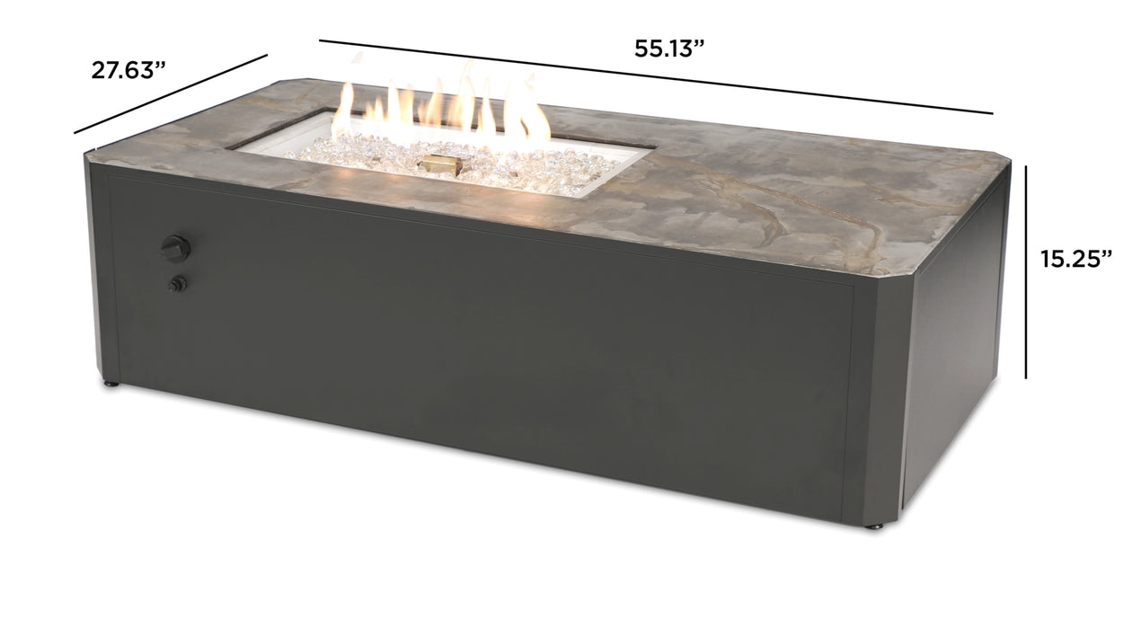 The Outdoor Greatroom Company Kinney Rectangular Gas Fire Pit Table